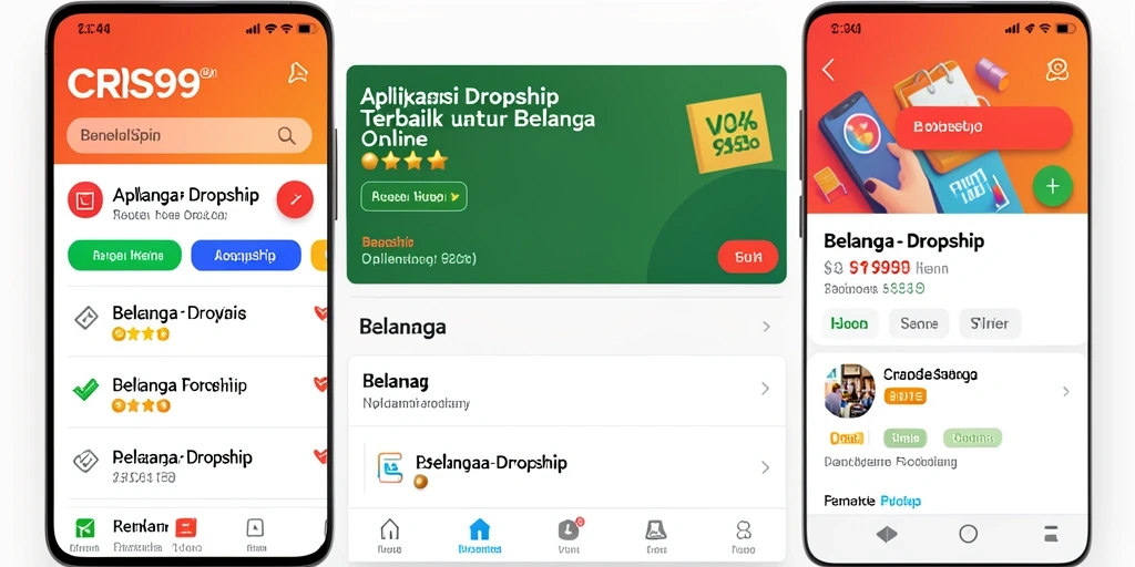 Tampilan antarmuka aplikasi CRS99 dengan fungsi Dropship yang intuitif.