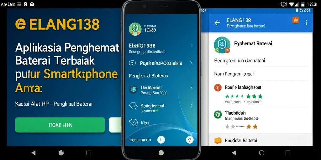 Antarmuka ELANG138 yang intuitif untuk mengatur penghematan baterai.