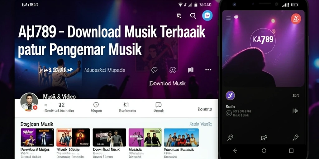 Tampilan antarmuka KA789 yang ramah pengguna untuk Download Musik.
