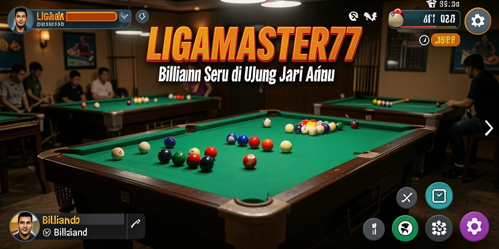 Tampilan antarmuka LIGAMASTER77 yang menarik dan mudah digunakan.