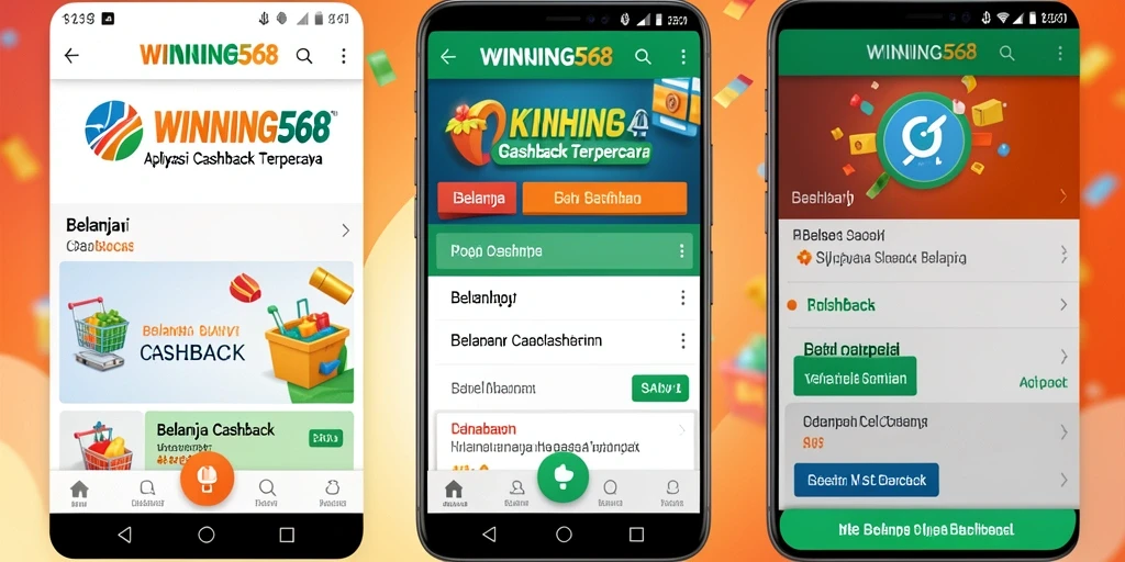 Tampilan antarmuka aplikasi WINNING568 yang memudahkan akses Cashback.