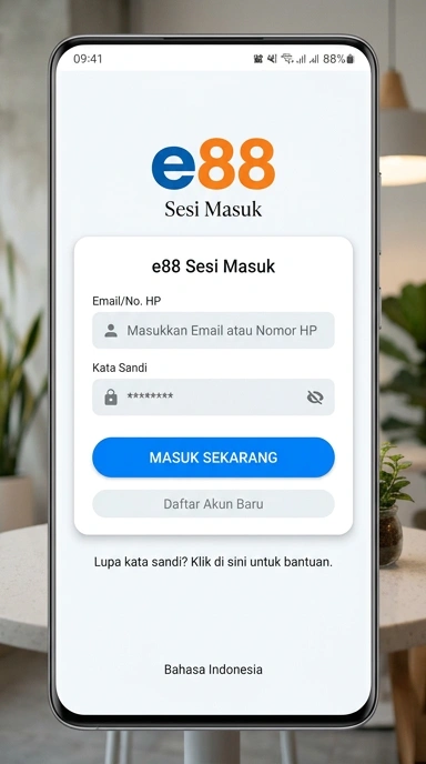 Cara Masuk Akun e88 Setelah Instalasi APK